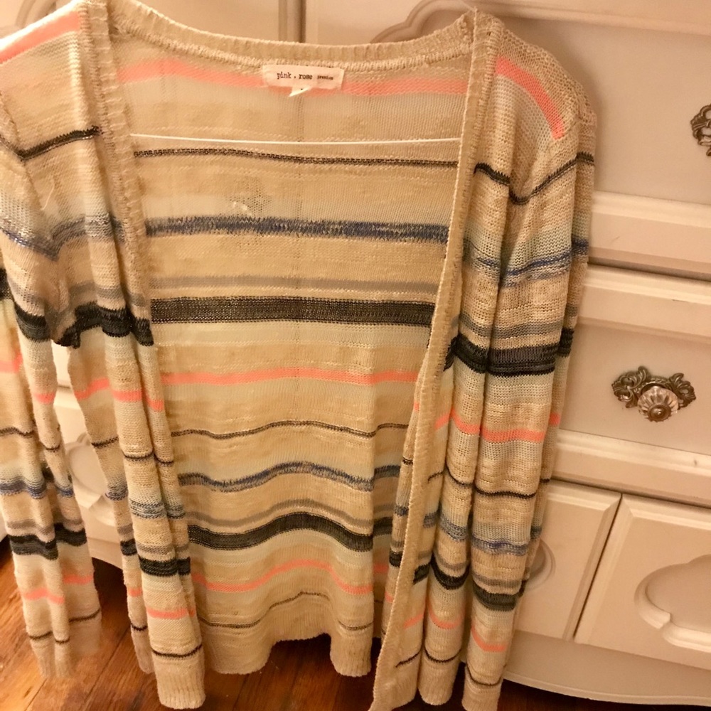 Pink Rose Premium Drop Shoulder Cardigan